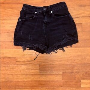⚫️ wild fable Black Distressed High-Rise Denim Shorts ⚫️
